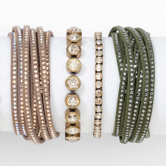 GOLDEN SHADOW Ice Bracelet by Touchstone Crystal by Swarovski ✨ New in‎ box - Picture 2 of 2